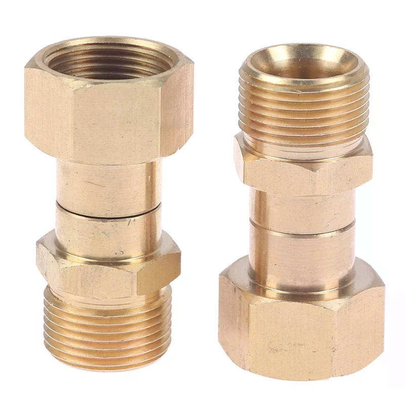 360 Degree Rotation Hose Sprayer Connector Brass High Pressure  M22 14mm Thread Washer Swivel Joint Connector Hose Fitting