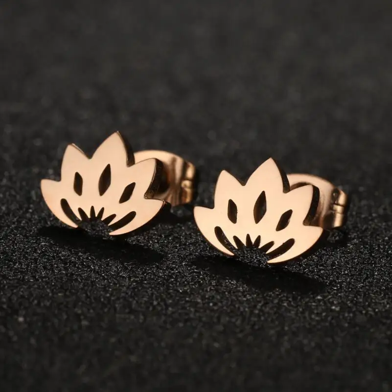 Cute Lotus Vintage Earrings For Women Hollow Fllower Aesthetic Earrings Charms Baroque Wedding Bridal Jewelry Gift To Girlfriend