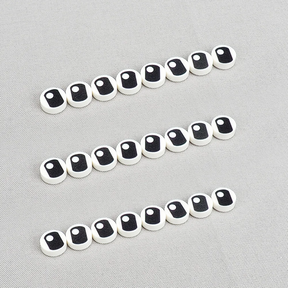 MOC 10PCS Printed Circular Long White Eye Pattern Building Block 98138 Person Figuresed Compatible Accessories Toy Children Gift