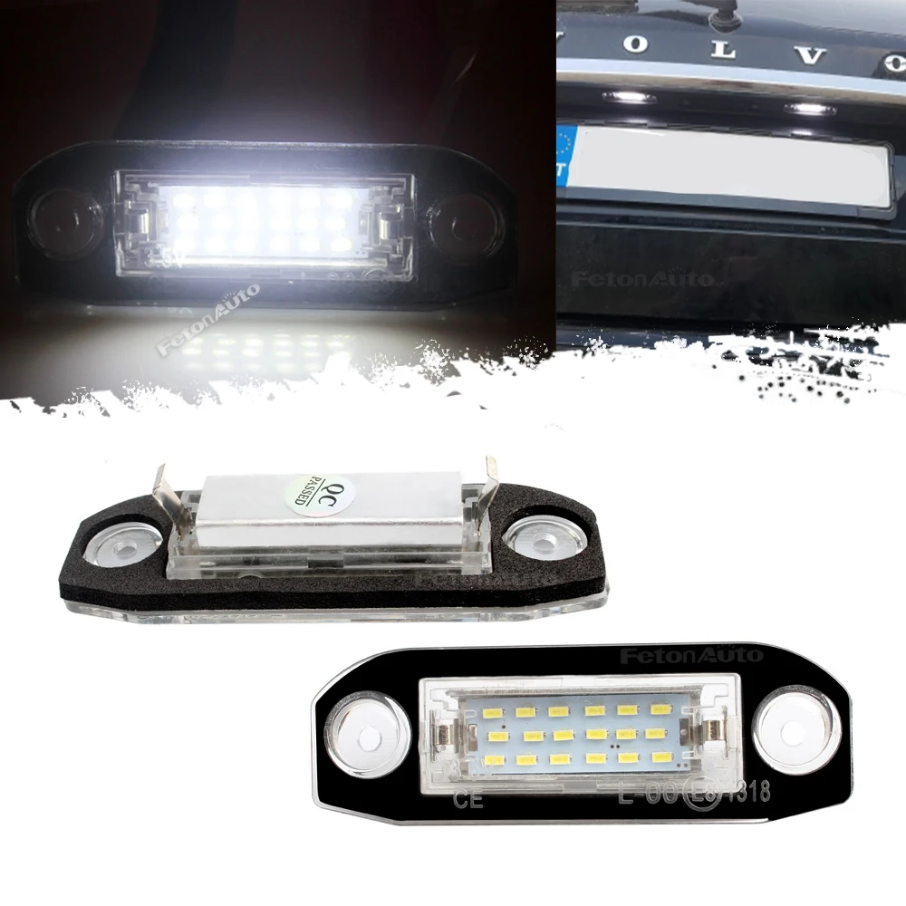 For Volvo C30 C70 S60 S80 V50 XC60 XC70 XC90  LED White No Error Number License Plate Light Car Light LED License Plate Light