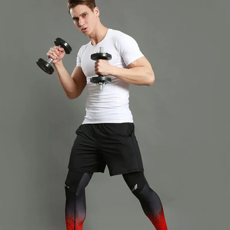Compression Running Tights Men's Fitness Sports Leggings Men Gym Pants Quick Dry Training High-Stretch Breathable Trousers MY806