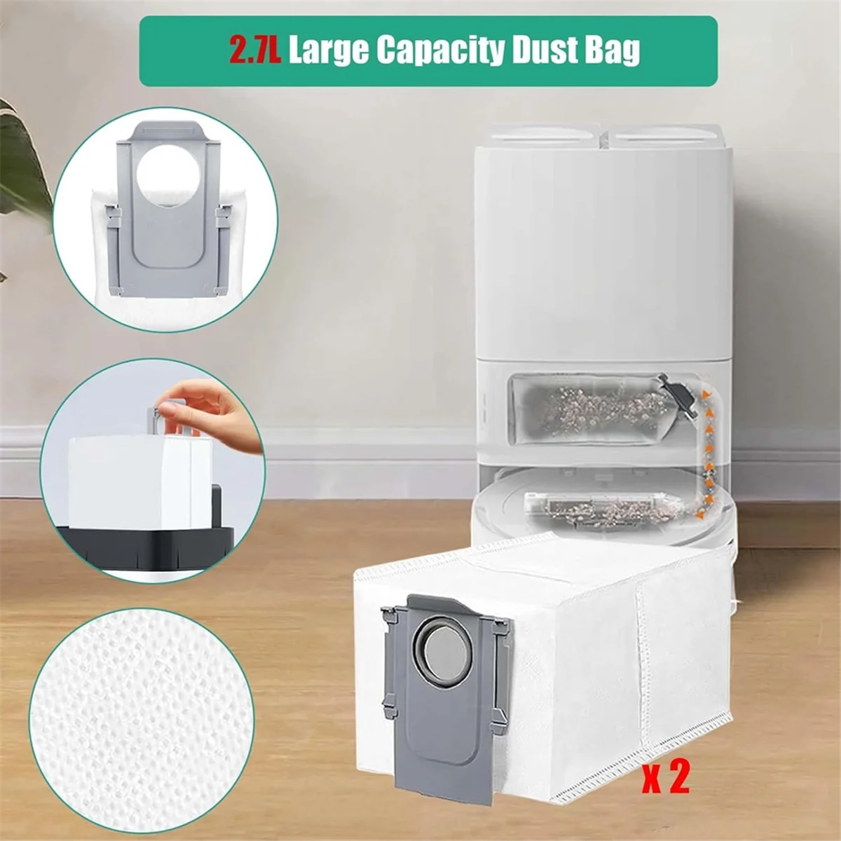 Набор аксессуаров A66T для робота-пылесоса Roborock Q Revo/P10, запасная часть с основной щеткой, салфетки, мешки для пыли, боковые щетки