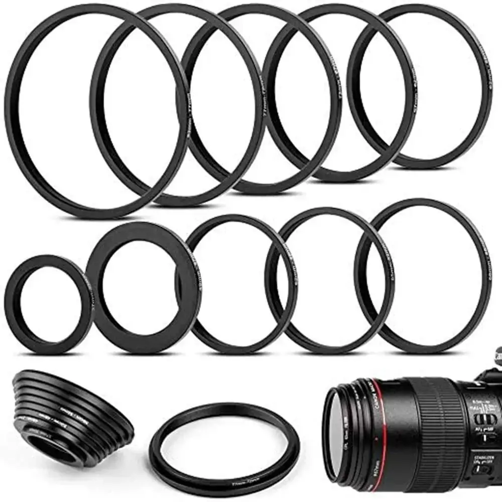

Lens Hood Step Up Rings 67mm - 82mm Aluminum Alloy Camera Ring Adapter High Strength Metal Lens Adapter Filter DSLR Camera