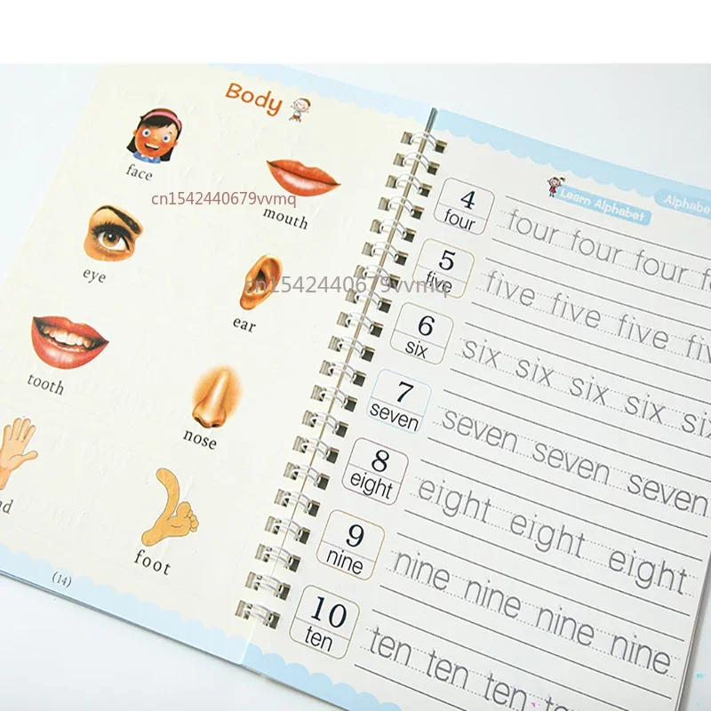 Reusable Copybook Indonesian Language Book Learning Indonesian Letter Calligraphy Book Drawing Education for Kids Writing Toys