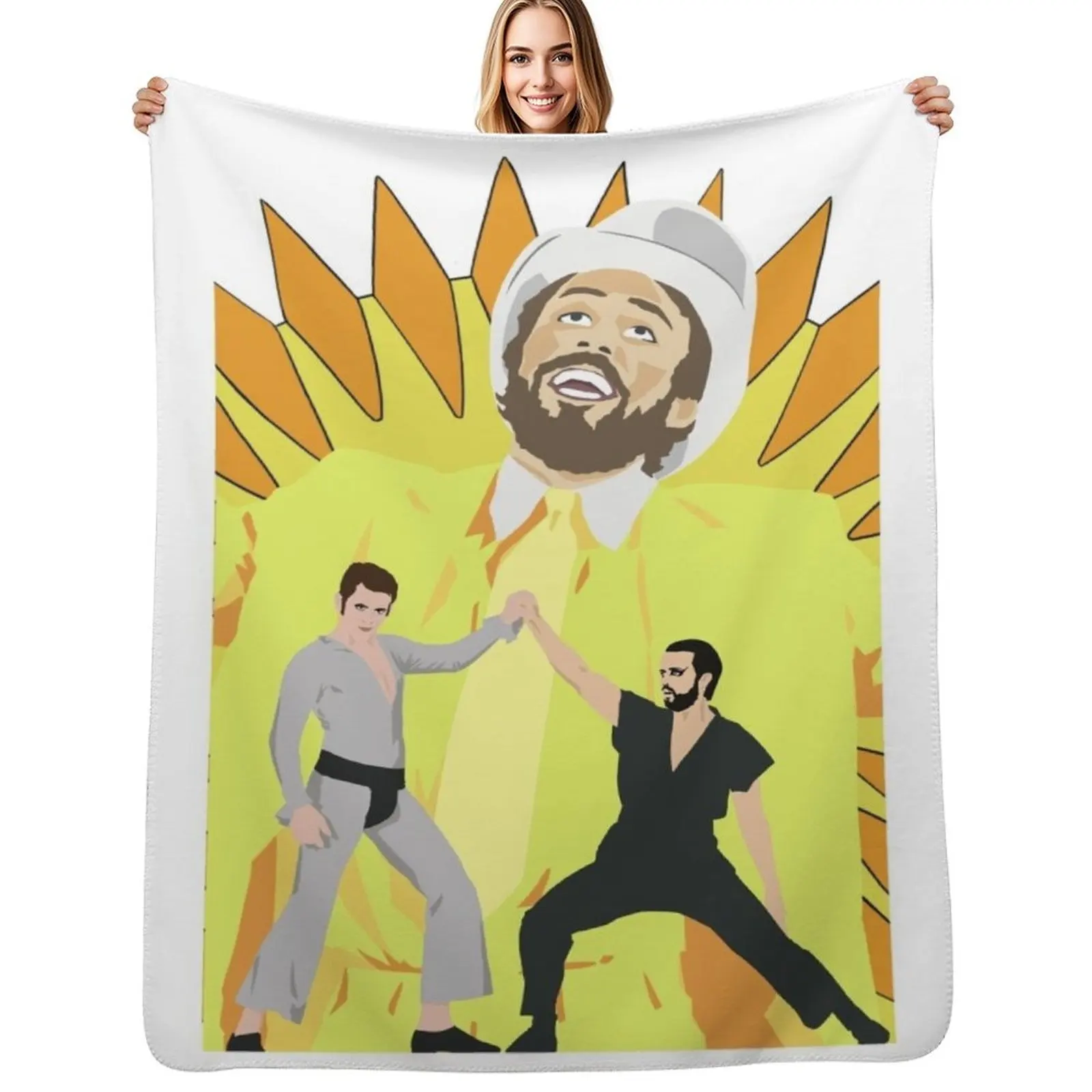 

Day Man Design Throw Blanket Soft Breathable Blanket for Night Sleeping