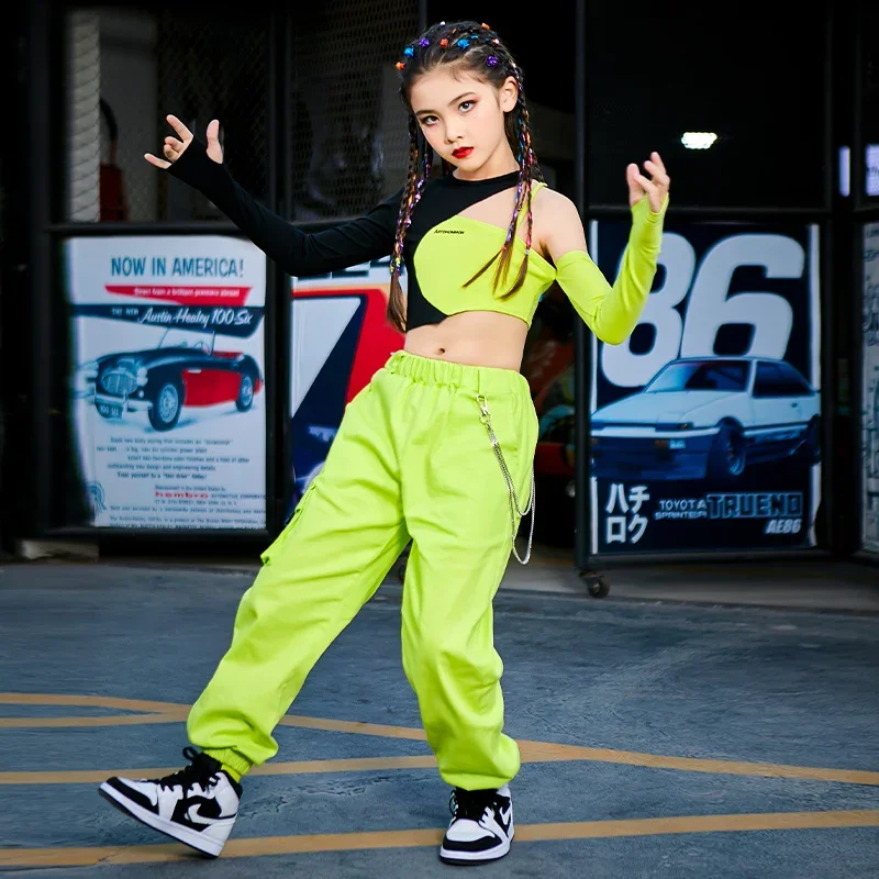 Modern Dance Hip Hop Rave Clothes Jazz Dance Costumes For Girls Fashion Hiphop Suit Children Street Dance Outfits