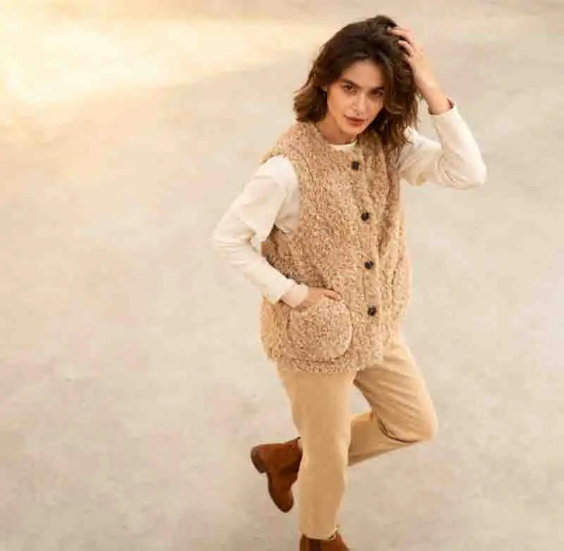 

Vests Waistcoats Thick Womens Cotton White School Winter Down Quilted Thickened Officewear Anti-Freezing Warm Cozy Layered Retro