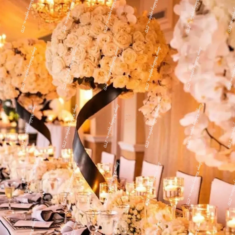 5-10pcs 60cm-100cm gold/white/black/sliver Metal Vase arch Column Stand Black Flower table arch  Stand Center pieces for Wedding