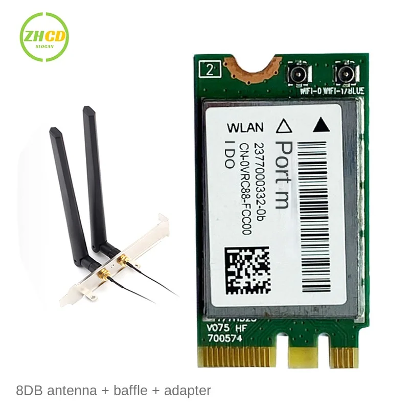 FOR Dell Wireless DW1707 WLAN WiFi 802.11 b/g/n + Bluetooth 4.0 NGFF Card VRC88 Latitude 3340 E5250 3550 E7250 E7450