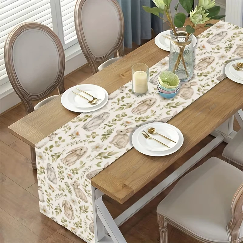 

Festival Table Flag Easter Cute Rabbit Pattern Suitable for Home Party Festival Decoration