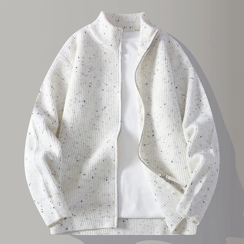 

Men's Knitted Cardigan Jaet Casual Loose Fit Zipper Closure Long Sve Sweater Comfortable Breathable Spring Autumn Wear