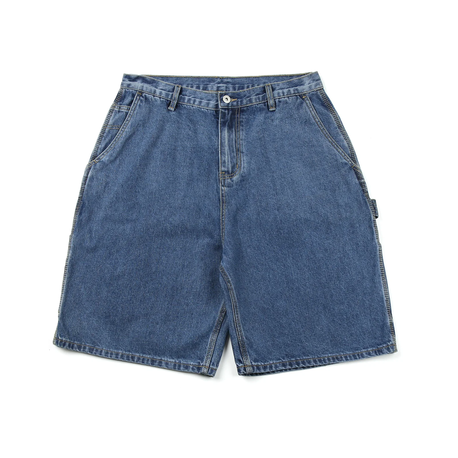 Japanese Street Style Workwear | 26SS Summer Loose-Fit Washed & Distressed B11 Logger Bermuda Denim Shorts Unisex Jeans for Men