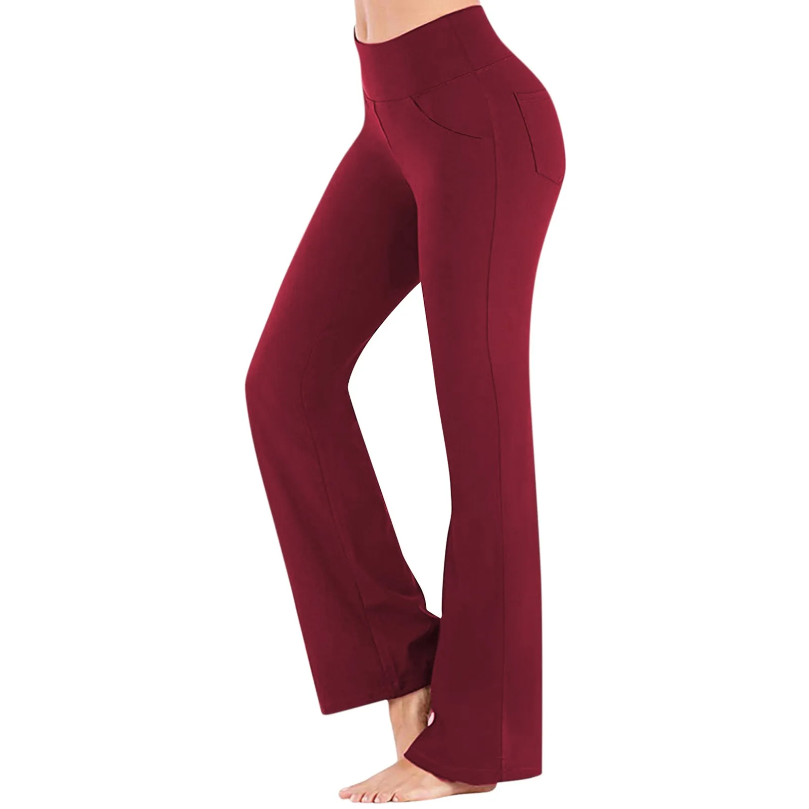 Women'S Wide Leg Yoga Pants High Waist Comfortable Dance Sports Pants Wide Slastic Pocket Vetement Femme CalçAs Femininas