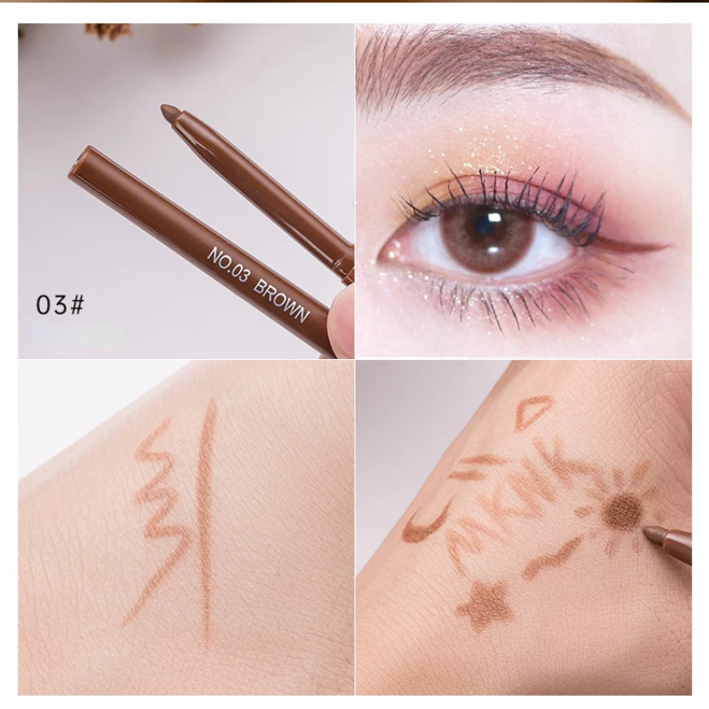 1Pcs Schwarz Braun Sexy Langlebig Eyeliner Bleistift Wasserdicht Pigment Rosa Eyeliner Stift Frauen Mode Farbe Augen Make-Up kosmetik