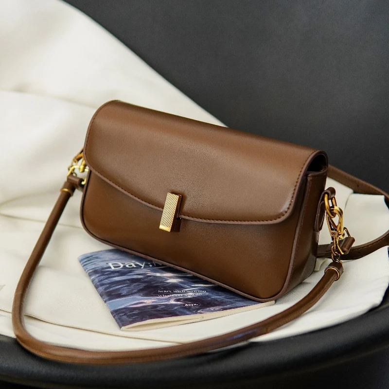 Retro Small Square Bag Women's Faionable Artistic Single Oulder Bag Simple Sli Crossbody Bag Forest System