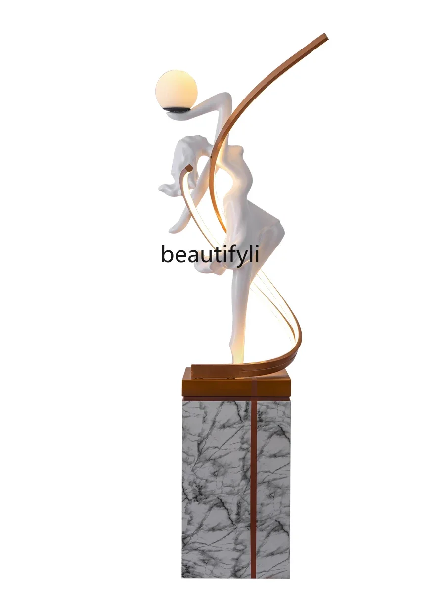 

Character Art Sculpture Living Room Decoration Floor Ornaments Home Hallway Sculpture Lamp Floor Lamp