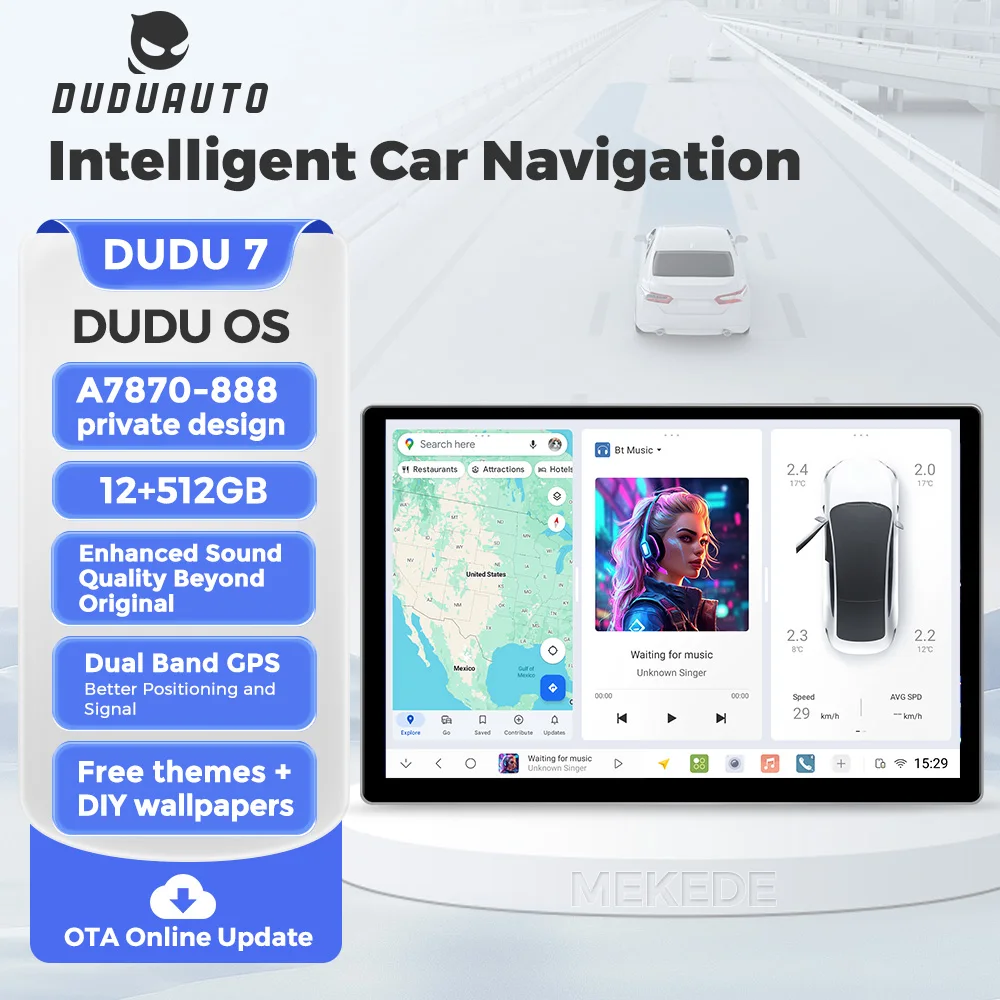 DUDUAUTO DUDU7 A7870 AKM7739 TDA7803 DSP DTS Android 13 Wireless Carplay 11.5-inch Car Radio DVD Player Intelligent Systems