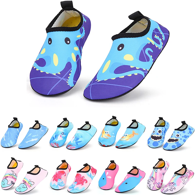 Kinderen Outdoor Vakantie Strand Barefoot Sneldrogende Aqua Schoenen Jongens Meisjes Zachte Duiken Waden Zwemmen Schoenen Indoor Yoga Sokken 20-37 #