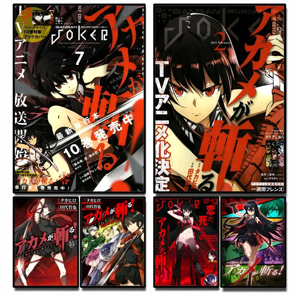 Anime Akame ga Kill Poster High-definition  stickers, suitable for bedroom, living room, home decoration