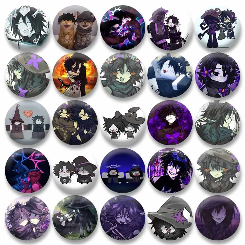 

32/58MM Anime Azure and Two Time Coin Badges Creative Cartoon Funny Meme Brooch SPTE Pin on Backpack Hat Decor Jewelry Prop Gift