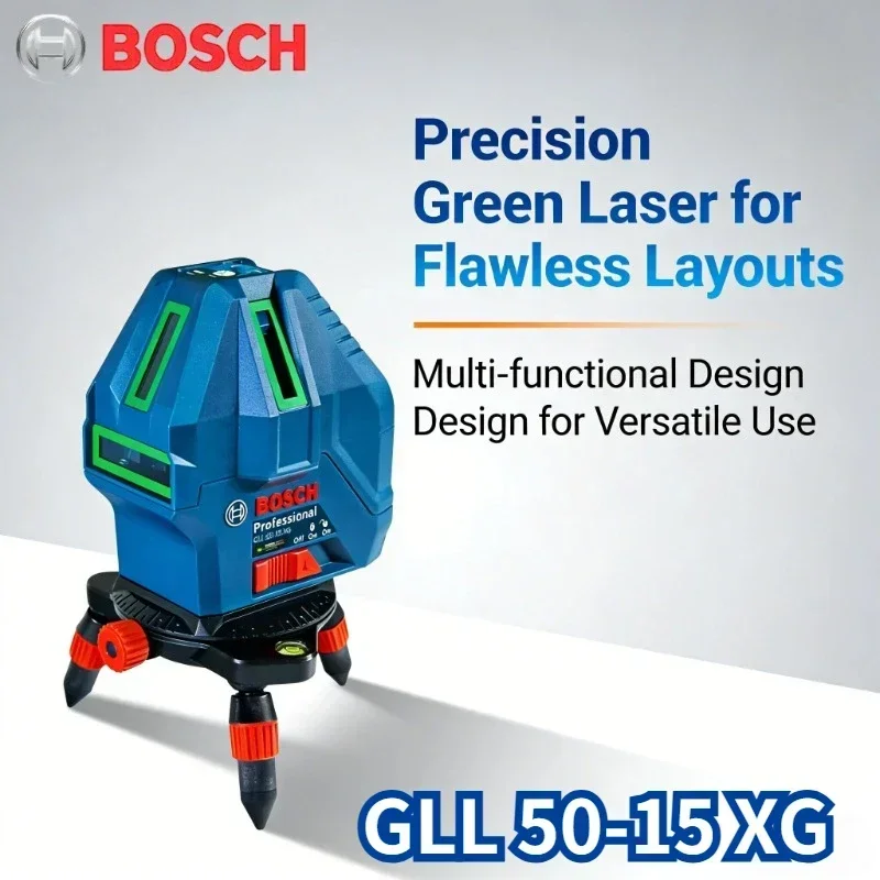 Stable Bosch GLL 50-15 XG Cross Line Laser Level Adjustable Tripod Base for Field Masonry Work and Renovation Alignment Tasks
