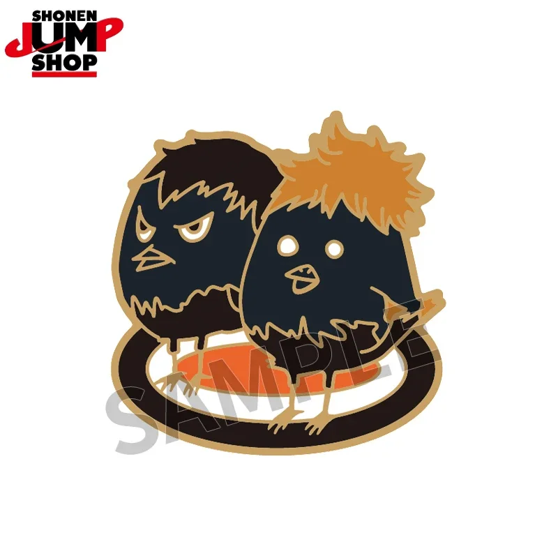 4CM Anime Haikyuu!! Shoyo Hinata Tobio Kageyama Kotaro Bokuto Tetsurou Kuroo Cosplay Metal Brooch Animal Badge Mascot Xmas Gift