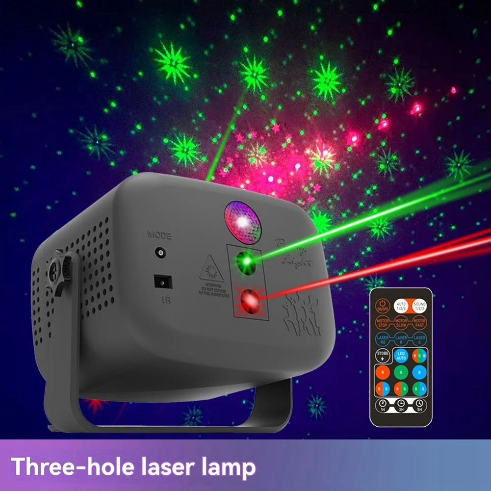 ABZZ-RGB Mini Disco Strobe Lights With Remote Control For Dance Bar For Rave Club DJ Gig Lighting