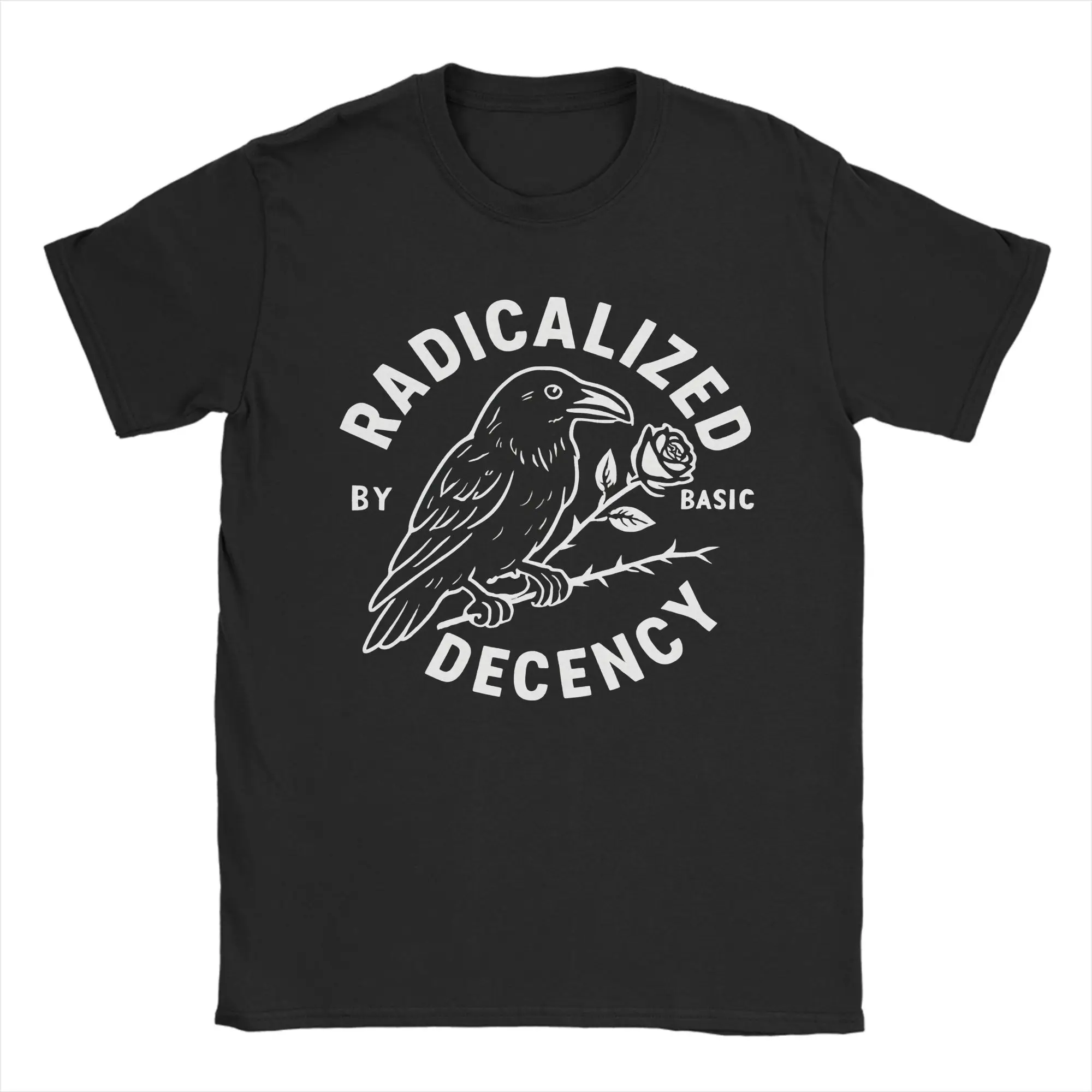 Men Women's Radicalized by Basic Decency Resist Activism T Shirt  Pure Cotton Tops Funny Short Sleeve Round Collar T-Shirts