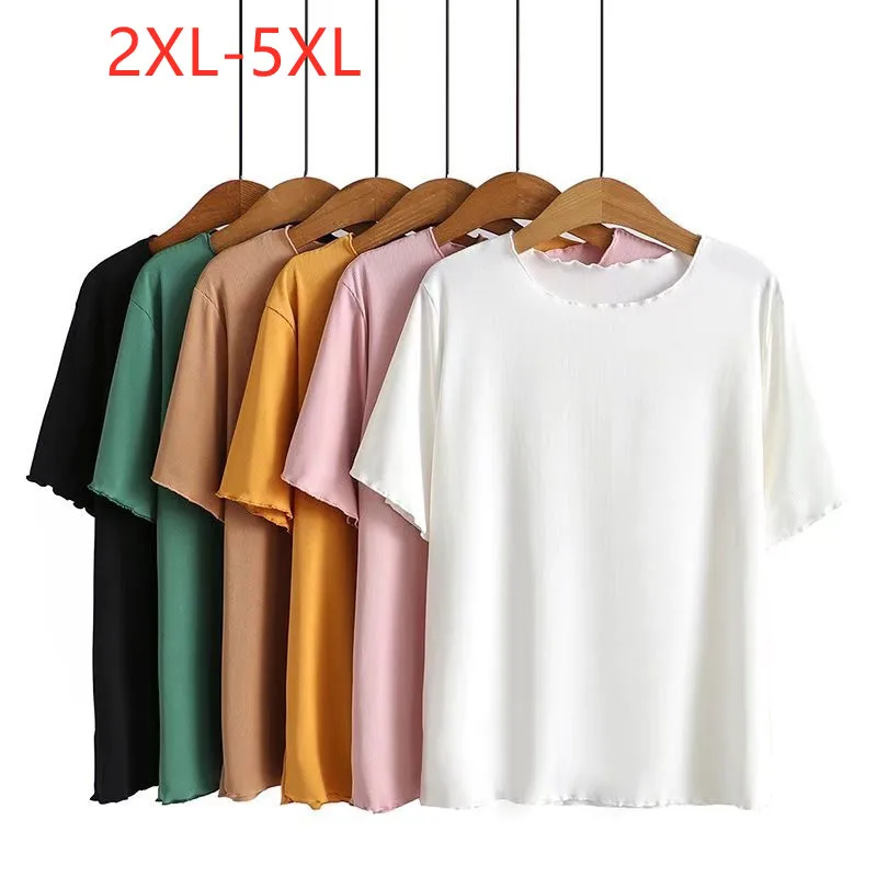 

Large women's 2022 spring and summer new fat mm loose Plus Size short sleeve T-shirt