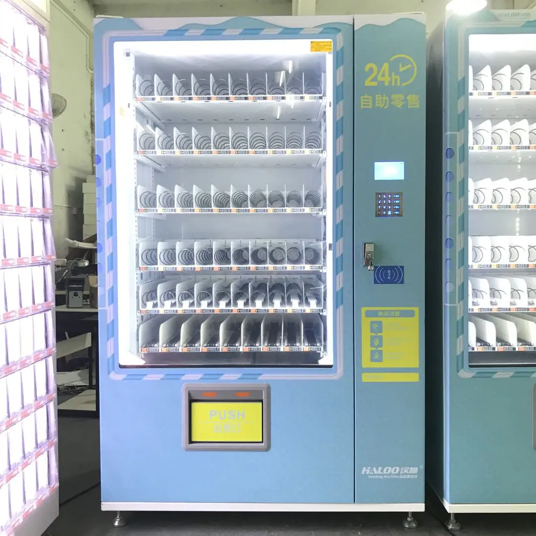 FL Customized Self Service Foods and Drinks Vending Machine Credit Reader Mobile QR Code Payment Equipment Business Solution