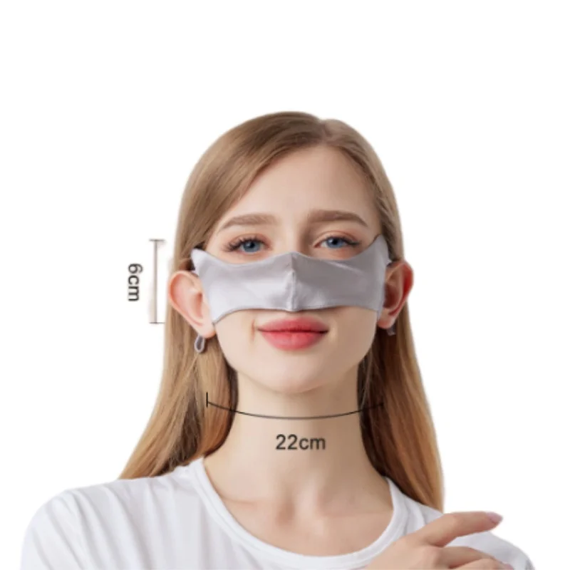 Birdtree 100% Mulberry Silk Ventilate Nasal Mask, Ear Hanging Breathable, Windproof Dust-proof Protection,2025 New A58708JF