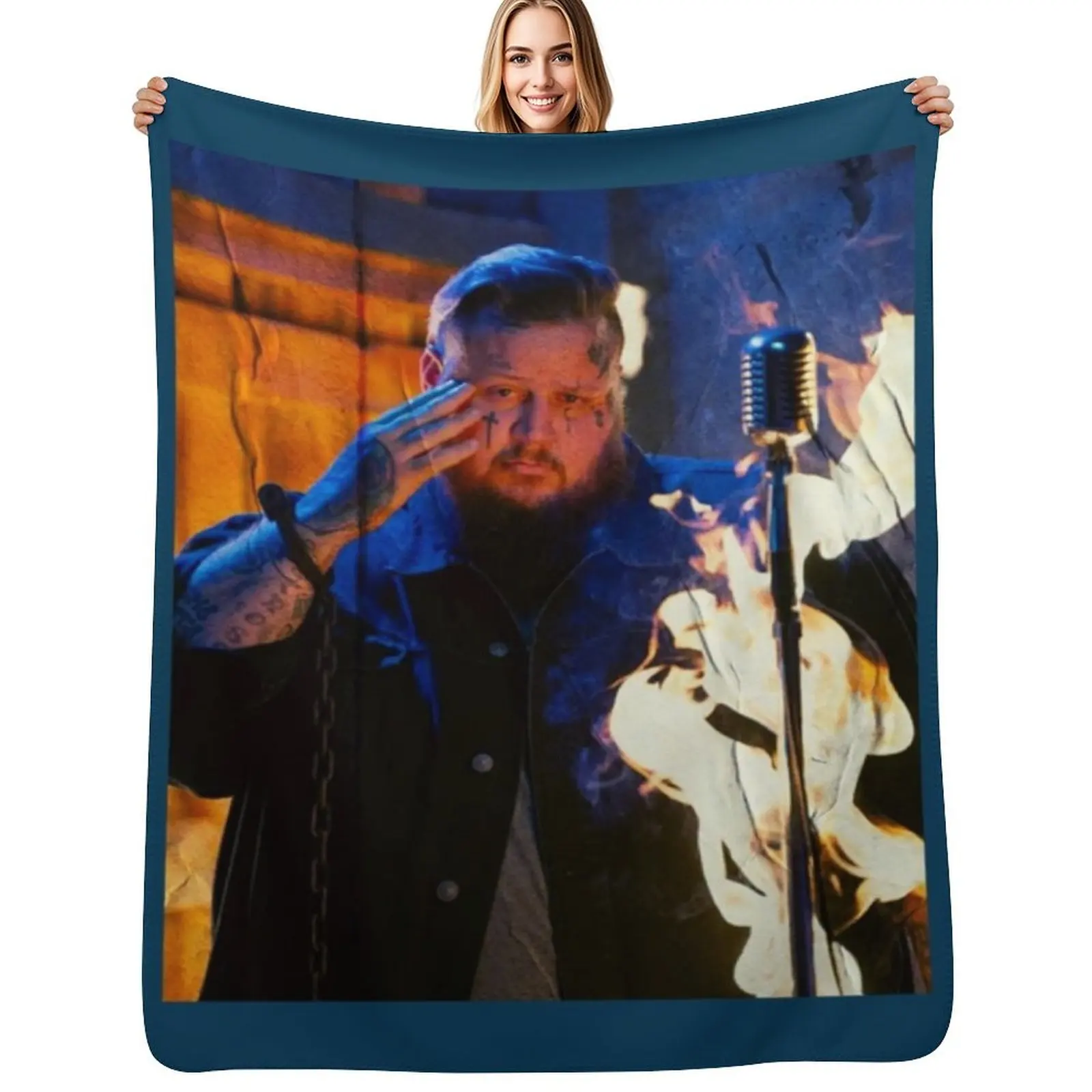 Jelly Roll Sober Throw Blanket Machine Washable Soft Warm Blanket