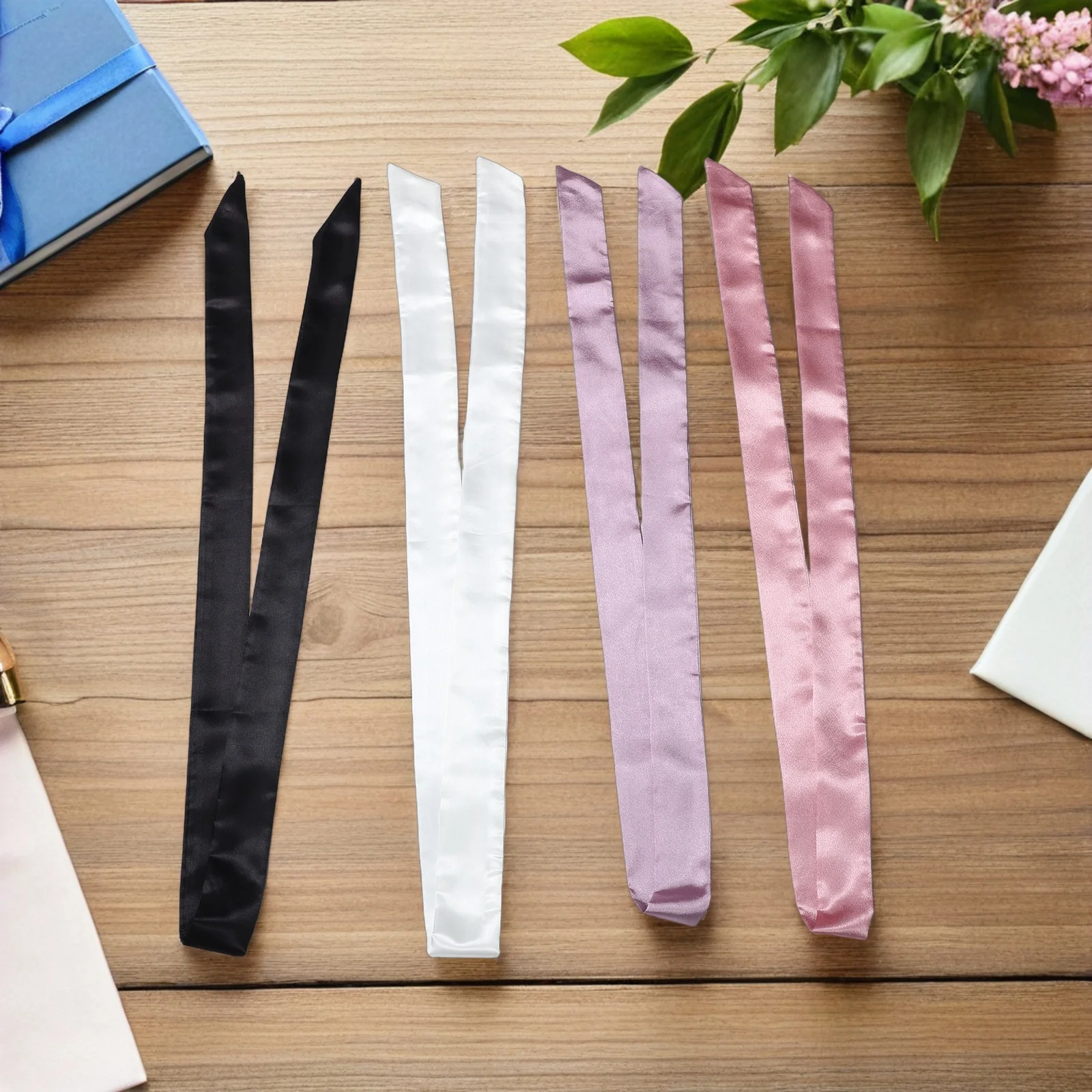 Sostituzione cintura per accappatoio in chiffon da 4 pezzi per donna: lacci per accappatoio morbidi e leggeri, pigiama, kimono, loungewear, spa, uso domestico