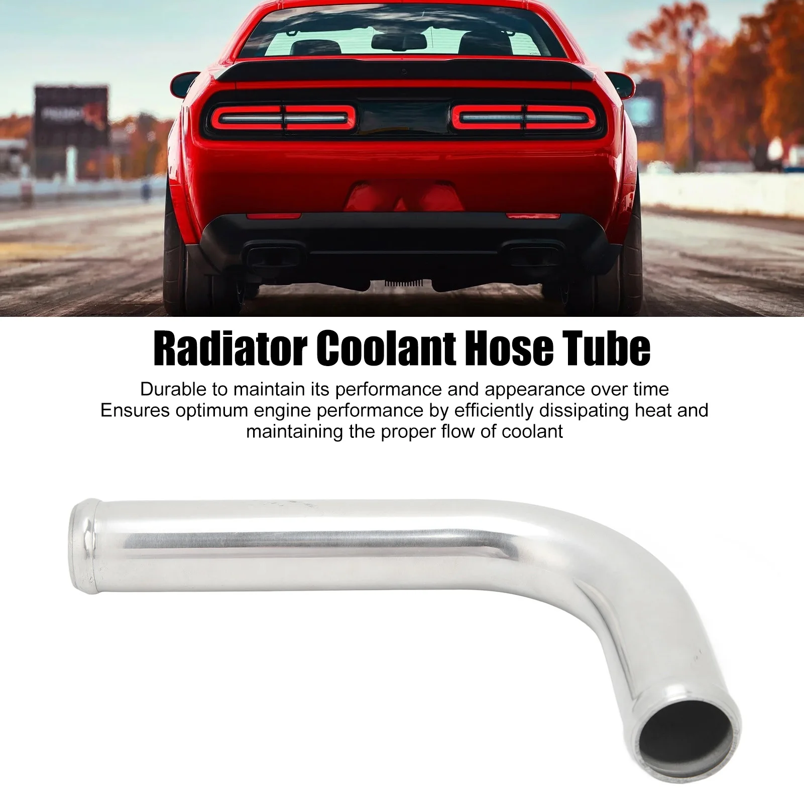 Aluminum Alloy Coolant Hose 90° Bend Radiator Coolant Tube Sturdy Anti Crack  Powerful Heat Dissipation for Most Cars