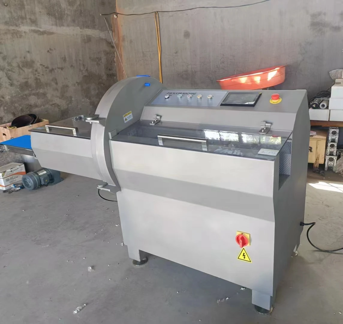 Automatic Meat Cutter Fresh Frozen Slice Meat Beef Mutton Pork Lamb Sausage Bacon Slicing Cutting Slices Slicer Machine