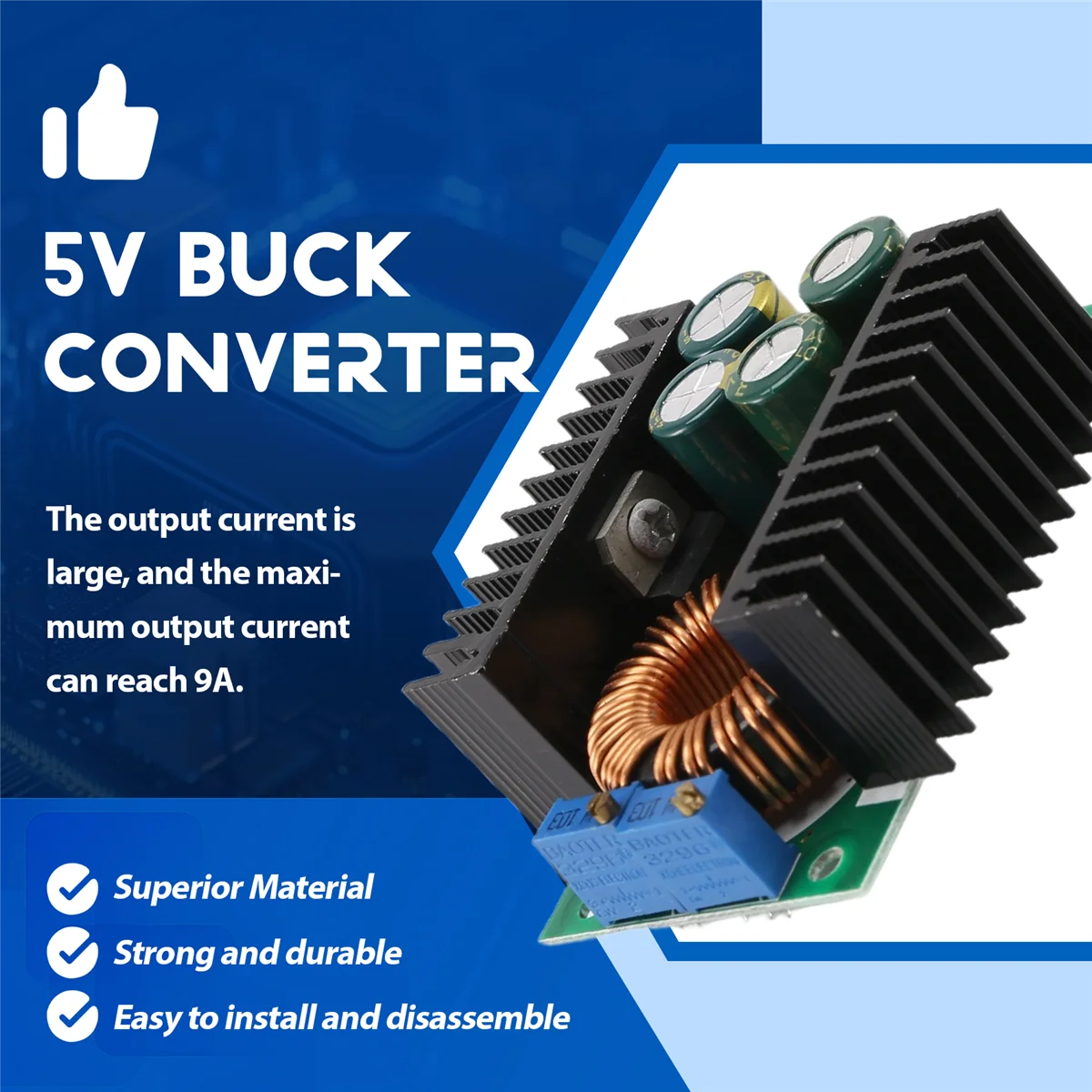 Eco-friendly 300W XL4016 DC-DC Max 9A Step Down Buck Converter 5-40V to 1.2-35V Adjustable Power Supply Module LED Driver