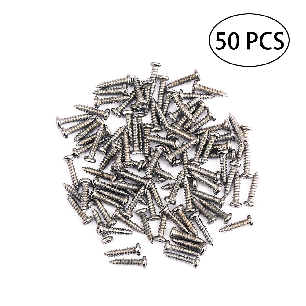 

50PCS Tuning Peg Tuning Key Screws Machine Heads Guitar Tuner Mounting Screws For Electric/Acoustic Guitar Bass