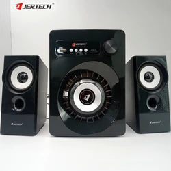 Professional Small Amplifier Computer Combined Speaker USB Wired Subwoofer DJ Sound System with Bluetooth SD Colorful LED Light