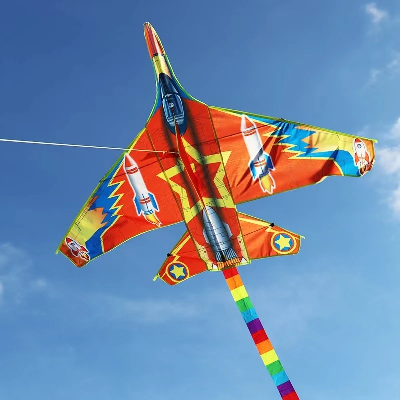 free shipping children plane kite string line for kids fighter kite outdoor toys wind kite parachute new kite ripstop nylon koi