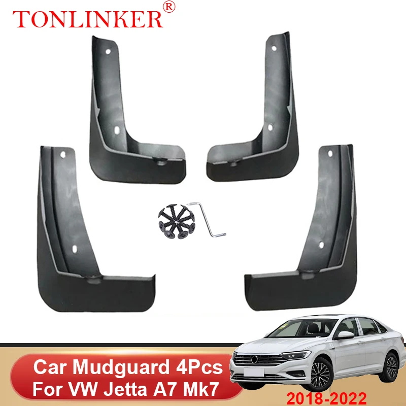

TONLINKER Car Mudguard For Volkswagen VW Jetta A6 A7 Mk6 Mk7 2014-2022 Mudguards Splash Guards Fender Mudflaps 4Pcs Accessories