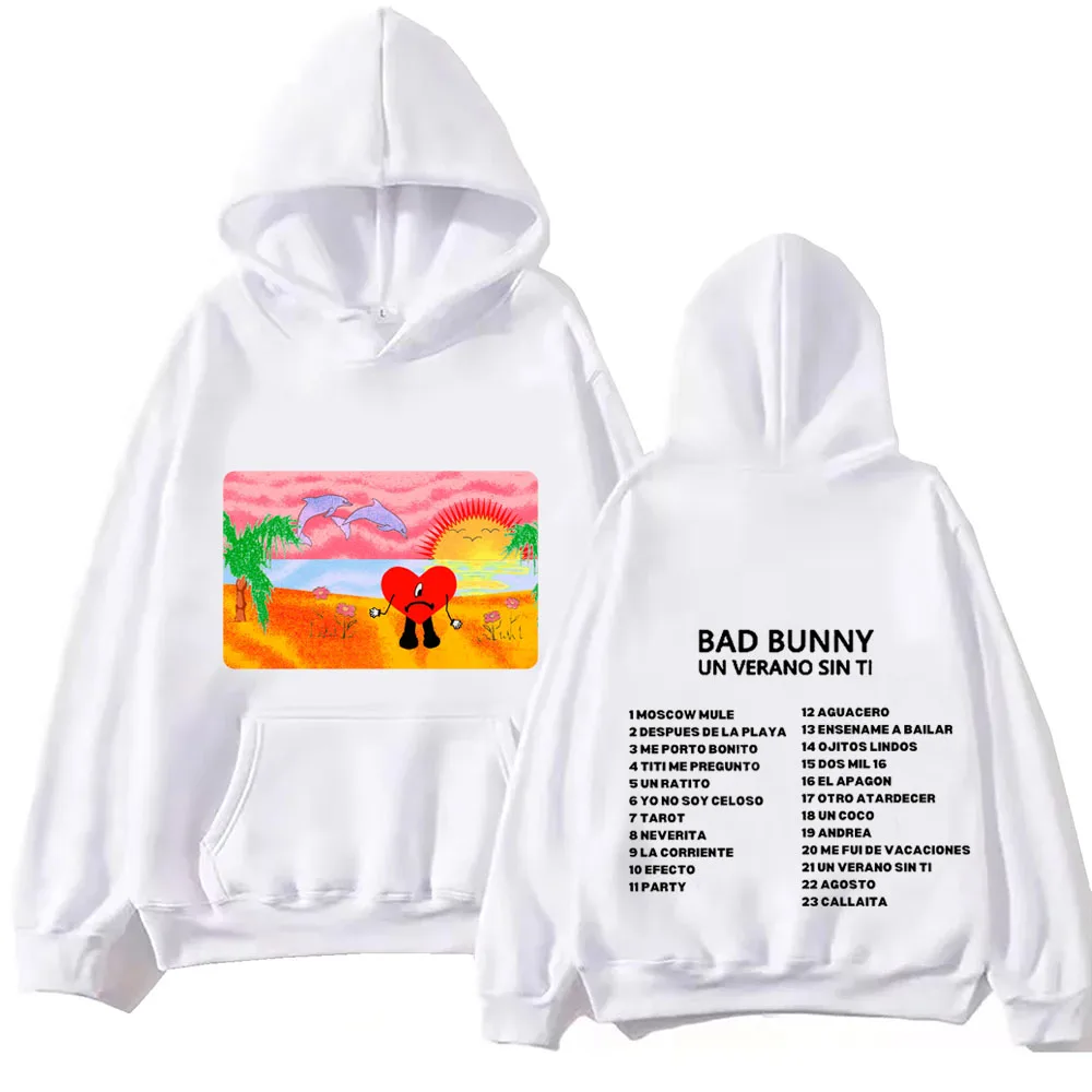 2024 Un Verano Sin Ti Bad Bunny Hoodie Tops Long Sleeve Sweatshirt Music Fans Gift Spring Summer Casual Regular Unisex