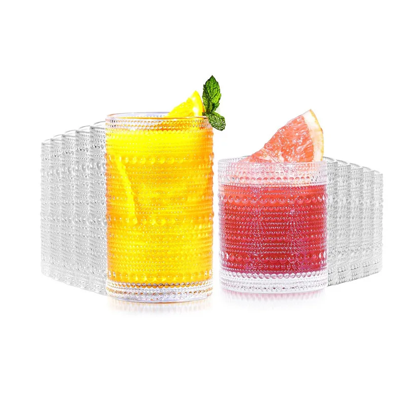 Drinking Glasses - Multi-Purpose for Water, Cocktails, Juices, And Whiskey , Reusable, Dishwasher Safe.