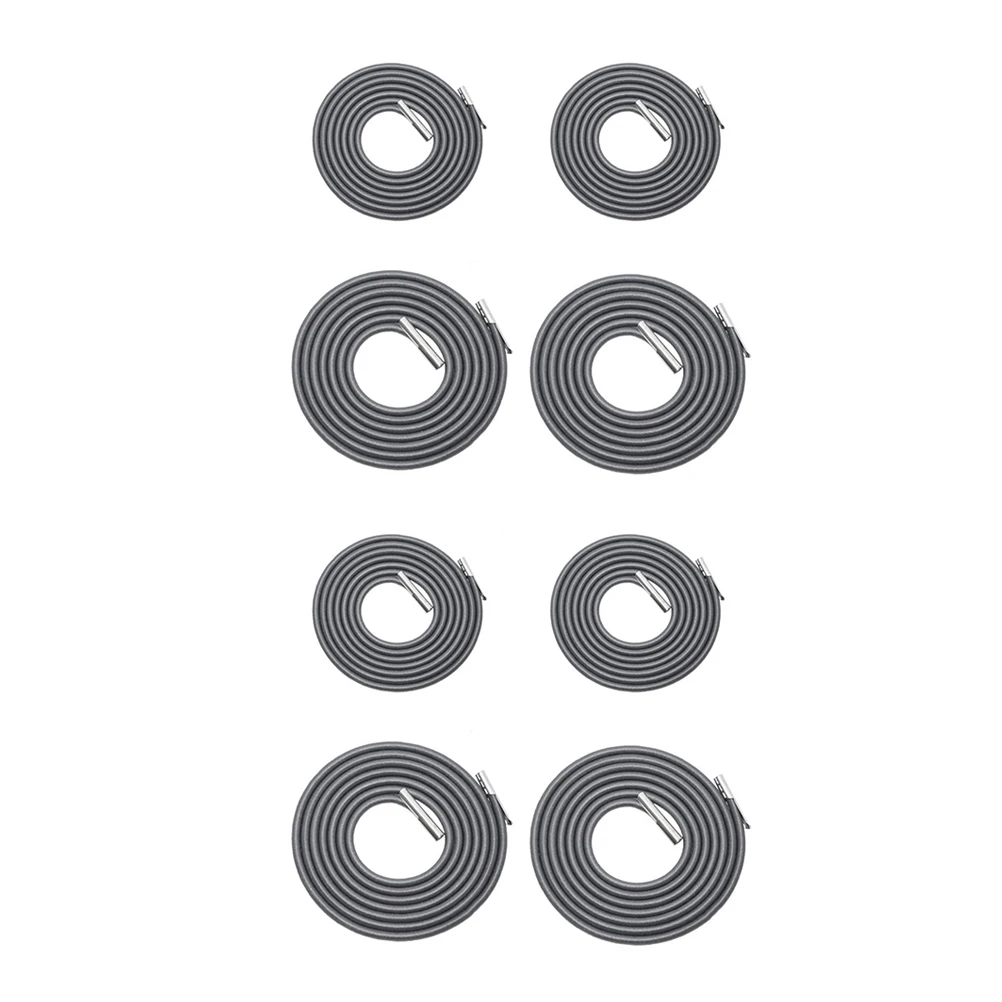 

8 Pcs Dark Grey Rubber Elastic Thread Chaise Longue Rope Replace Bungee Cord Beach Chair Outdoor Furniture Accessories Durable