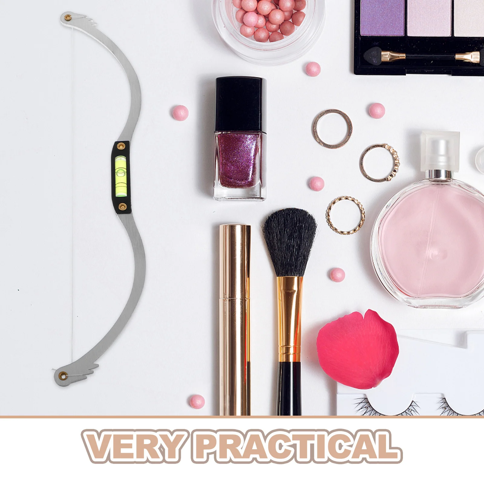 Metalen wenkbrauwliniaal stencil niveau wenkbrauw Mapper symmetrie multifunctionele mapping positionering meetinstrument wenkbrauw shaper tool