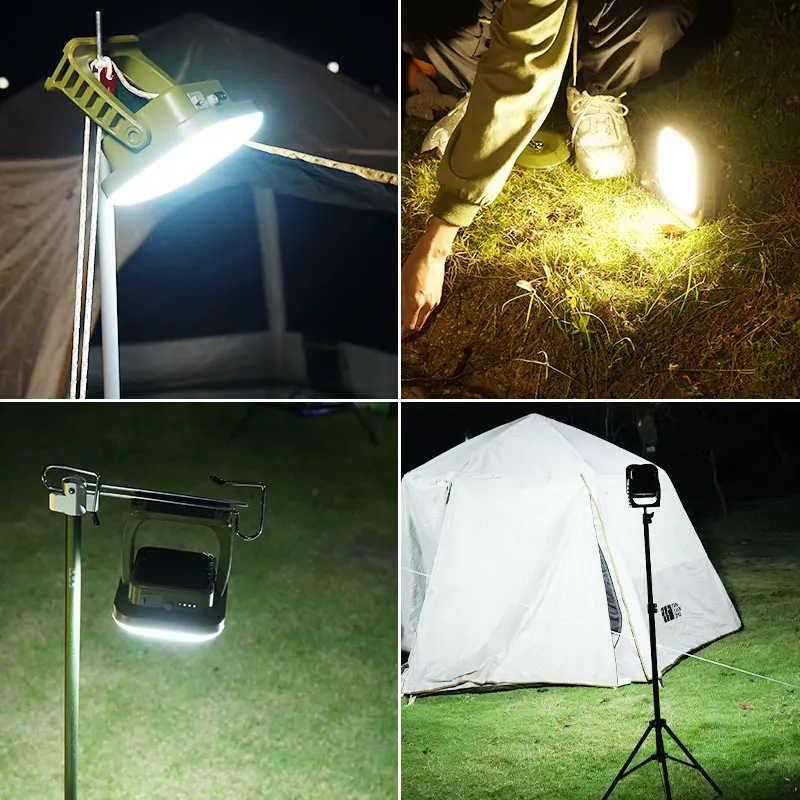 MOSLIGHTING Outdoor LED Camping Light Multifunctional Solar Charging Tent Light Strong light, Portable Night Lamp Fishing Light