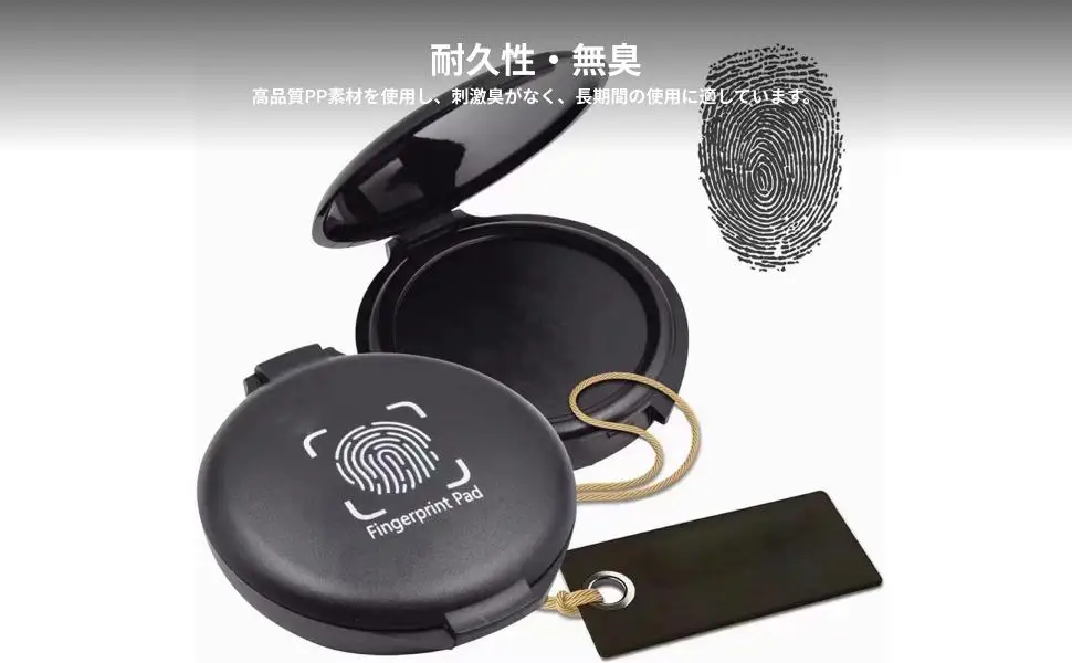 Mini Fingerprint Ink Pad for Notary Security ID Law Enforcement Quick Drying Erasable Thumbprint Stamp Pad for Paper Invoices