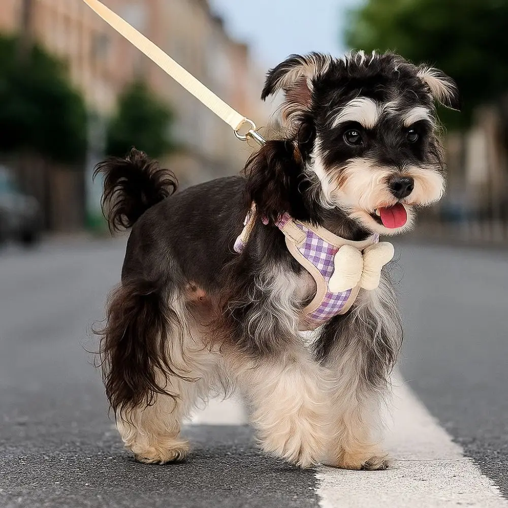 

Adjustable Dog Bow Harness Breathable Splicing Dog Chest Strap Candy Color Comfortable Dog Cooling Vest for Cats and Dogs