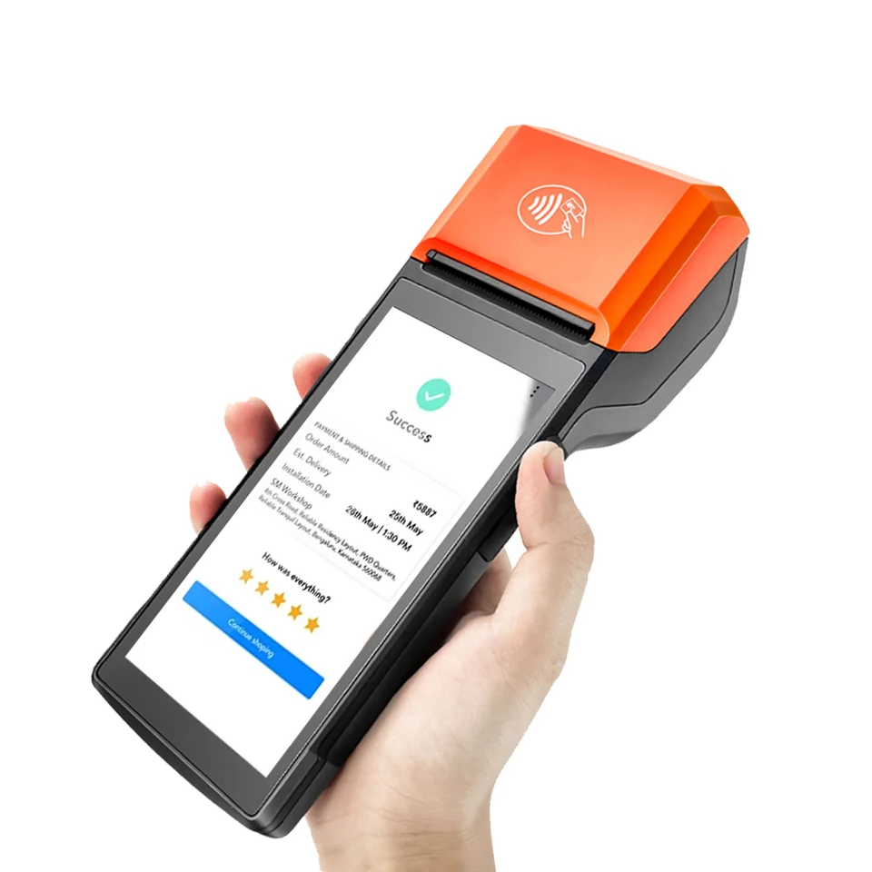 MTK6765 WIFI BT 58 мм термопринтер чеков, сканер кодов, портативный мобильный Android Pos-терминал, точка продажи R330 Plus