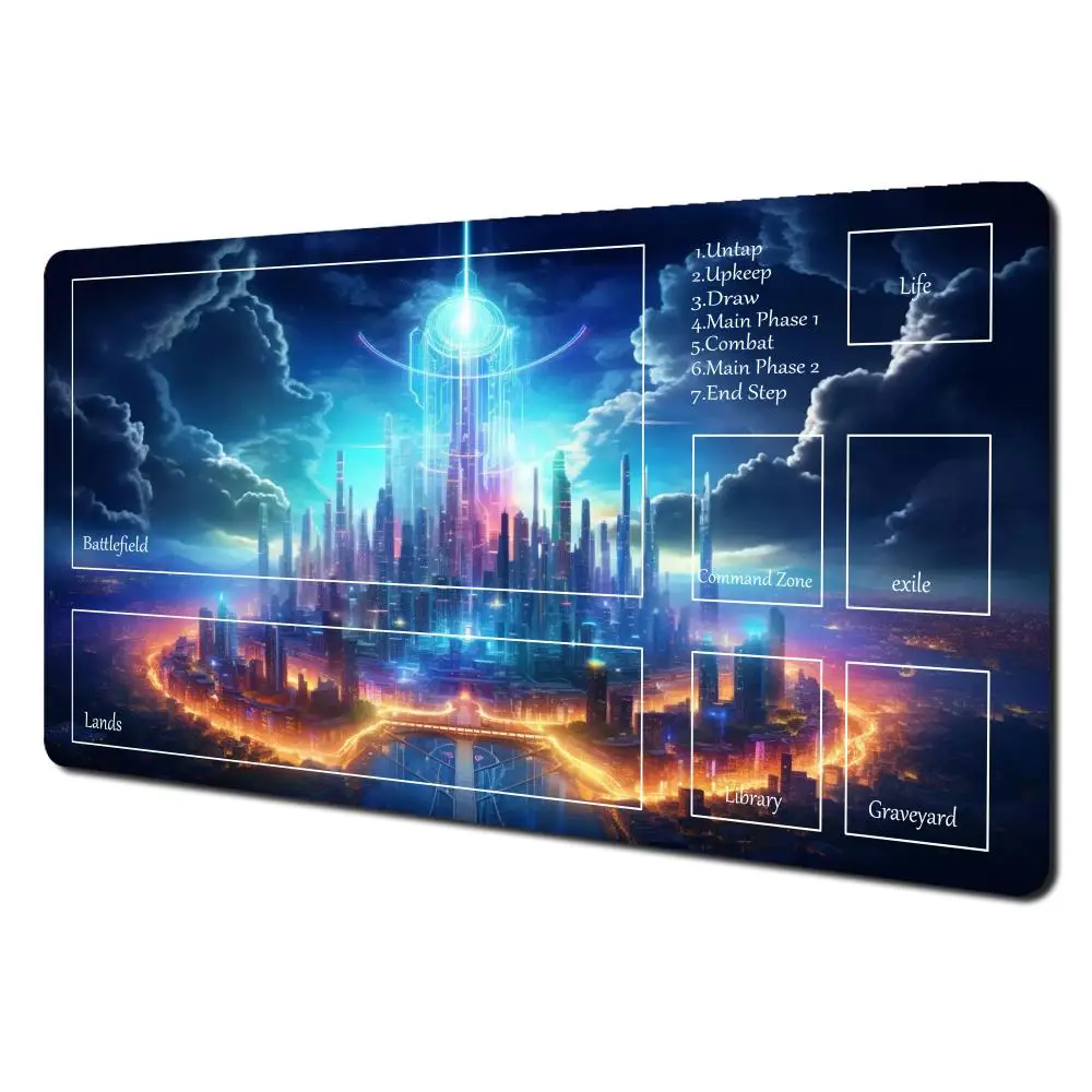 

Card Playmat Stitched Magic Zones Game Mat landscape Tabletop Mouse pad CCG TCG Card Battles Commander Gaming Duel rug Beginner