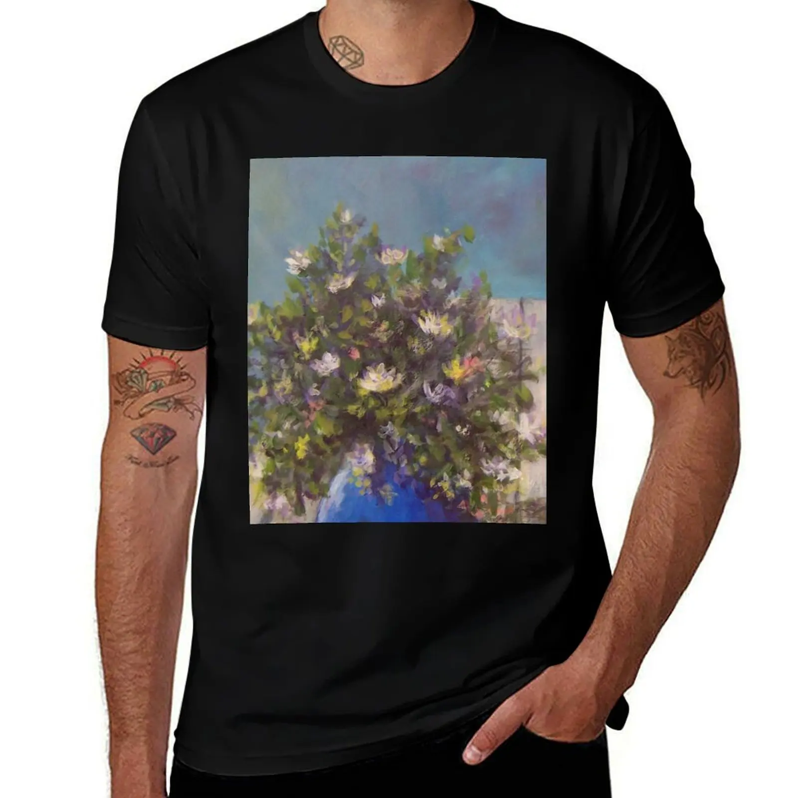 

Wildflowers on a Wood Table AC141213 T-Shirt t shirts for man cotton t shirts with prints essential t shirt T-shirt